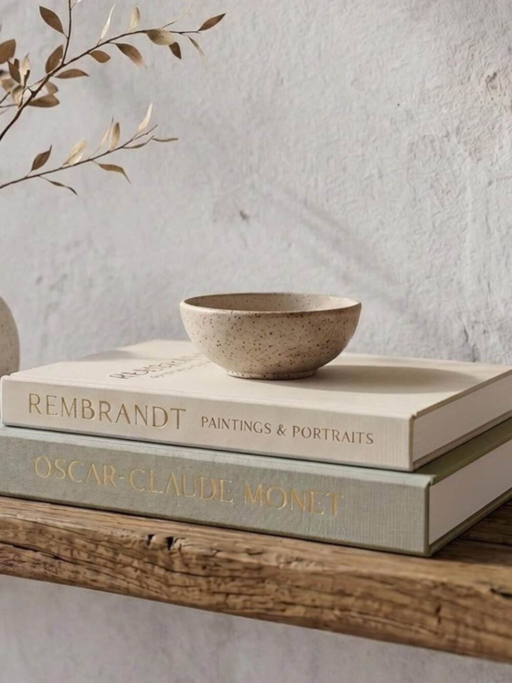 Set of 2 Beautiful Decorative Linen Books - Aesthetic Faux/Fake Books for Modern